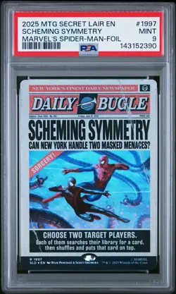 Magic The Gathering Secret Lair #1997 Scheming Symmetry Spider-Man-Foil PSA 9 - Image 1