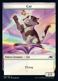 Cat Token, Unfinity, Lightly Played x 1 MTG - Image 1