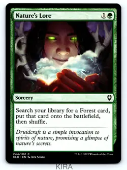 MTG - Nature's Lore - Commander Legends: Battle for Baldur's Gate #244 - MINT - Image 1