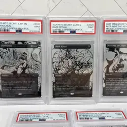 MTG Secret Lair Spiderman Venom Unleashed INKS FOIL PSA 9 Full Set sequential - Image 3