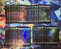 Lot of 101x Full Art Lands- Lorwyn Eclipsed - All Foil - MTG - Breakdown In Desc - Image 1