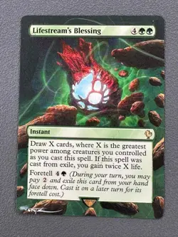 Lifestream's Blessing MTG Final Fantasy Commander Hand Painted Altered Art Tentz - Image 1