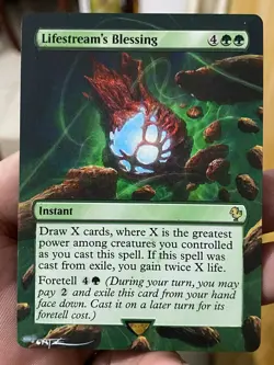 Lifestream's Blessing MTG Final Fantasy Commander Hand Painted Altered Art Tentz - Image 2