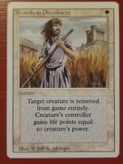 MTG Magic the Gathering Swords to Plowshares Revised NM - Image 1