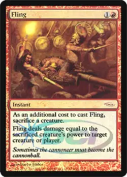 MTG Fling - WPN Foil (DCI), Unique & Misc. Promos, Heavily Played, English - Image 1