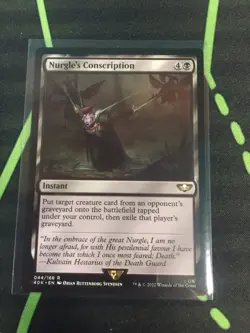 MTG Magic The Gathering Nurgle’s Conscription 40K Rare Black Reanimator - Image 1