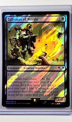 2022 MTG Magic the Gathering Warhammer 40000 40k Surge Foil Tallyman of Nurgle - Image 1