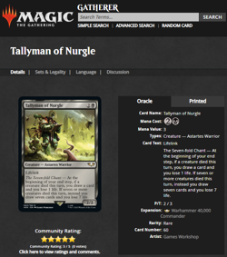 2022 MTG Magic the Gathering Warhammer 40000 40k Surge Foil Tallyman of Nurgle - Image 3