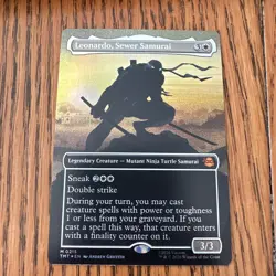 Leonardo Sewer Samurai - FOIL Borderless - Teenage Mutant Ninja Turtles MtG- NM - Image 1