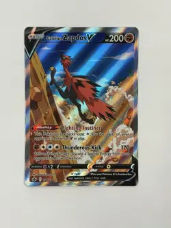 Pokemon TCG Galarian Zapdos V 174/198 Alternate Full Art Chilling Reign LP - Image 1
