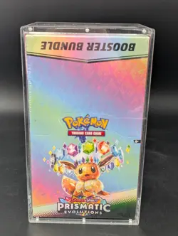 Pokemon TCG S&V Prismatic Evolutions Booster Bundle Display Case w/Acrylic Case - Image 1