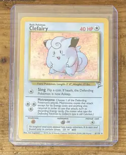 Pokemon TCG Clefairy #6/130 Holo Base 2 1999 - Image 1