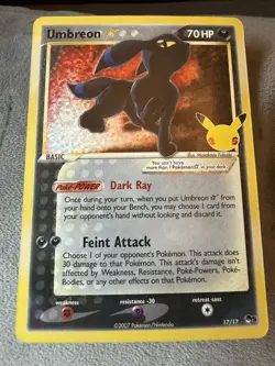Pokemon Celebrations Umbreon Gold Star #17/17 Classic Collection (NM) - Image 1
