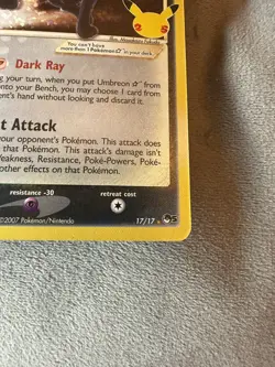 Pokemon Celebrations Umbreon Gold Star #17/17 Classic Collection (NM) - Image 5