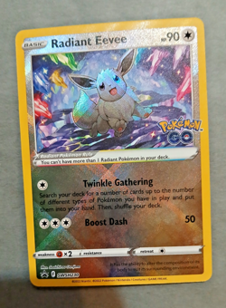 Pokemon TCG, Radiant Eevee SWSH230 Black Star Promo, Pokemon GO Stamped NM - Image 2