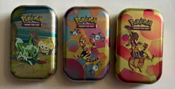 *EMPTY* Pokemon TCG Mini Tins 3 pack - 151, Paldean Friends - Alakazam - Image 1
