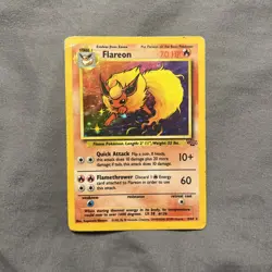 Pokemon TCG Vintage FLAREON Jungle 03/64 Holo Rare 1999 - Hp/Dmg - Image 1