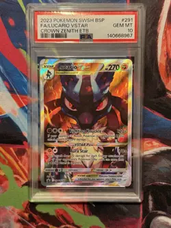2023 POKEMON SWSH BLACK STAR PROMO 291 FULL ART/LUCARIO VSTAR PSA 10 #SWSH291 - Image 3