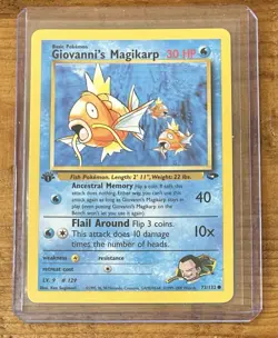 Pokemon TCG Giovanni’s Magikarp #73/132 Gym Challenge 1st Edition - Image 1