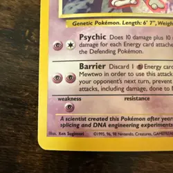 Pokemon TCG Mewtwo Holographic Base Set 10/102 NM+ - Image 5