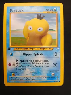 Psyduck 079/105 1st Edition - Pokemon Neo Destiny - LP/NM - Image 1