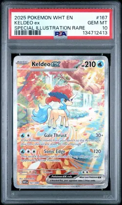 Pokemon TCG White Flare Keldeo EX SIR 167/086 Special Illustration Rare PSA 10 - Image 1