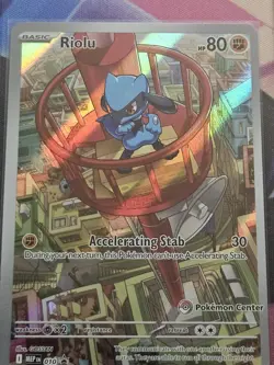 Pokemon Center Riolu Stamped Mega Evolution Promo NM - Image 3