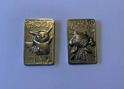 Vintage 1999 Burger King Pokemon 23K Gold Plated Pikachu & Poliwhirl No Box 🔥 - Image 1