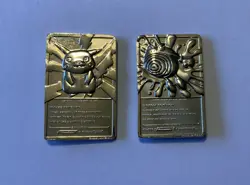 Vintage 1999 Burger King Pokemon 23K Gold Plated Pikachu & Poliwhirl No Box 🔥 - Image 2