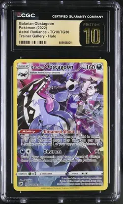 CGC Pristine 10: Galarian Obstagoon Pokemon Astral Radiance TG10/TG30 (EN) - Image 1