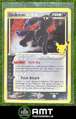 Umbreon 2021 Pokemon Sword Shield Celebrations Classic 17/17 Rare POP Serie 5 #1 - Image 1