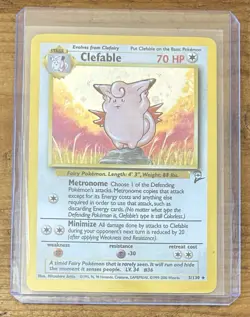 Pokemon TCG Clefable #5/130 Holo Base 2 1999 - Image 1