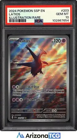Pokemon 2024 Latios 203/191 Illustration Rare Surging Sparks GEM MINT PSA 10 - Image 1