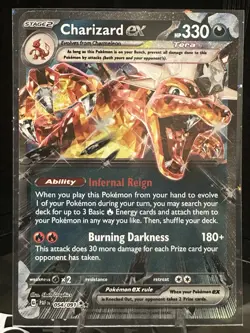 Pokemon Charizard ex 054/091 PAF EN Tera Double Rare Holo 330 HP - Image 1