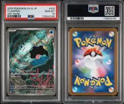 12x 2025 POKEMON JPN SV10-GLORY OF TEAM ROCKET ART RARE AR MEOWTH PSA 10 GEM SET - Image 5