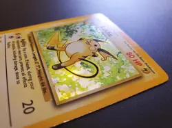Pokemon Base Set Raichu Rare Holo 14/102 WOTC Unlimited Vintage TCG 1999 MP - Image 3