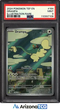 Pokemon 2024 Drampa 184/162 Illustration Rare Temporal Forces PSA 9 - Image 1