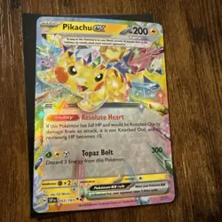 Pikachu ex Surging Sparks Ultra Rare Pokemon TCG 057/191 Scarlet & Violet SV08 - Image 1