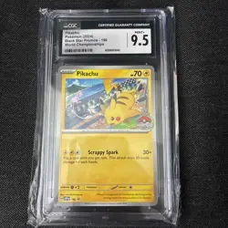 CGC 9 || Pikachu - 190 SVP Black Star Promo || Pokemon World Championships 2024 - Image 1