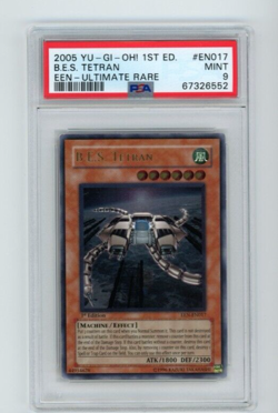 YUGIOH B.E.S. Tetran 1st Edition EEN EN017 Ultimate Rare PSA 9 - Image 1