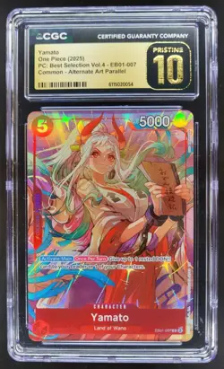2025 ONE PIECE CCG YAMATO ALT ART EB01-007 CGC 10 PRISTINE A PT - Image 1