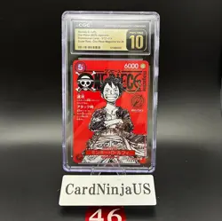 CGC PRISTINE 10 Luffy ST21-014 One Piece Magazine Weekly Shonen Jump Promo TCG - Image 1