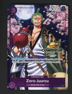 Zoro-Juurou (Event Pack Vol. 5) OP05-067 One Piece PROMO GOLD CHAMPIONSHIP - Image 1