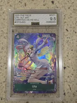 One Piece TCG English OP13-023 Uta Alt Art Parallel AGS 9.5 - Image 1