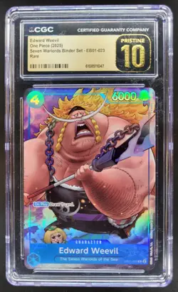 2025 ONE PIECE CCG EDWARD WEEVIL RARE EB01-023 CGC 10 PRISTINE A PT - Image 1