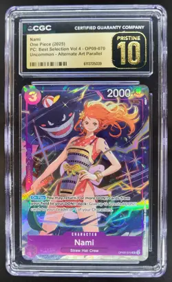 2025 ONE PIECE CCG NAMI ALT ART OP09-070 CGC 10 PRISTINE A PT - Image 1
