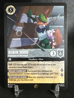 Robin Hood - Champion of Sherwood 177/204 Disney Lorcana Fabled LEGENDARY - Image 1
