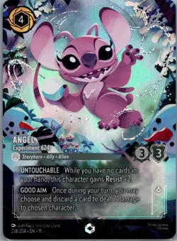 Disney Lorcana Angel - Experiment 624 ENCHANTED Winterspell Holofoil 238/204 NM - Image 1