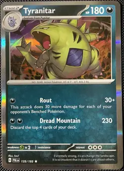 Tyranitar 135/193 Sv02: Paldea Evolved Holo - Pokemon Card - Image 1