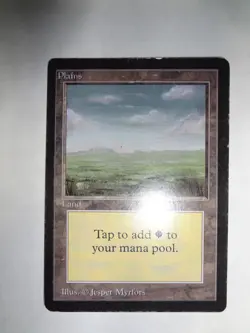 MTG MAGIC THE GATHERING CARD ORIGINAL BETA LAND PLAINS C V3 NO GRASS OR TREES X1 - Image 1